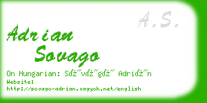 adrian sovago business card